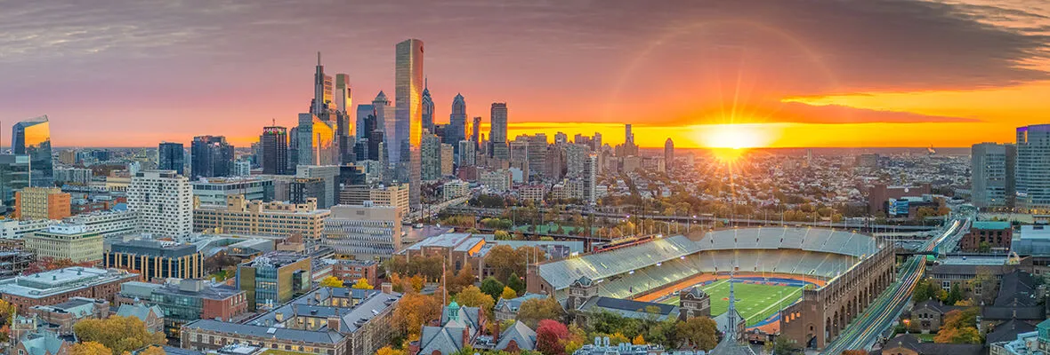 Sunrise over Philadelphia